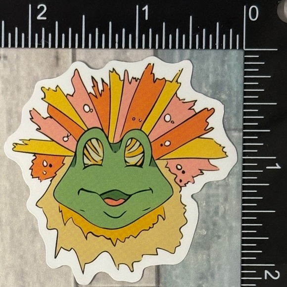 🌀10/$10🌀 Psychedelic Frog Reusable Waterproof Vinyl Sticker Decal - Picture 1 of 1